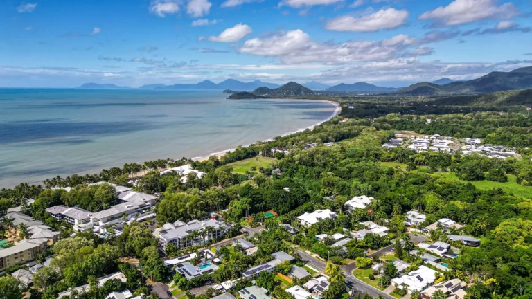 Sunny vacation Home Palm Cove Drone Shots 5